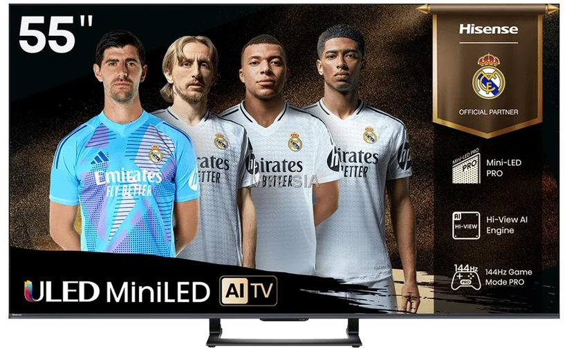 Televizorius Hisense ULED MiniLED Smart TV 4K | 55U7Q | 55 | Smart TV | UHD | Juodas