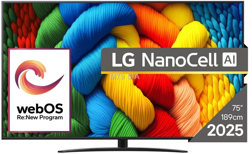 86 colių LG 86NANO81A3A | išmanusis Televizorius | webOS 25 | 4K UHD