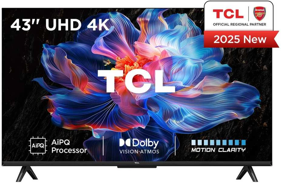 Televizorius TCL LED 4K TV | 43V6C | 43 | Smart TV | Google TV | UHD | Juodas
