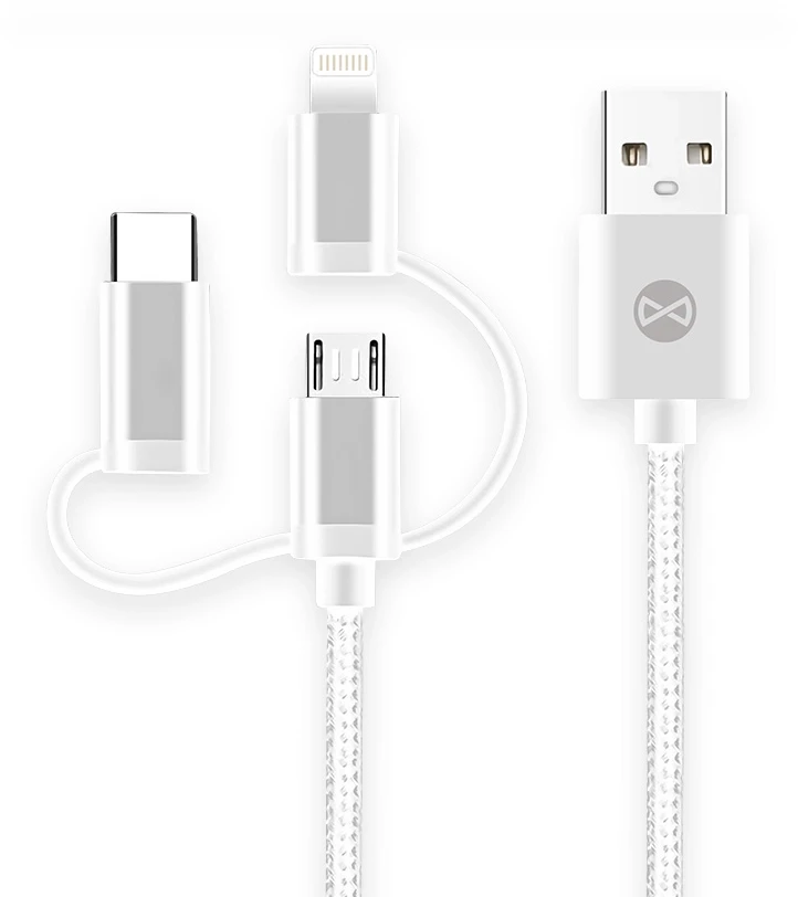 Forever 3in1 micro-USB+8PIN+type-C laidas