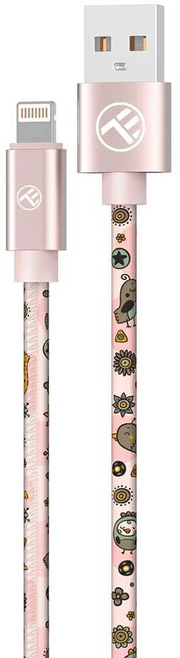 Tellur Graffiti USB į Lightning laidas, 1 m, rožinis