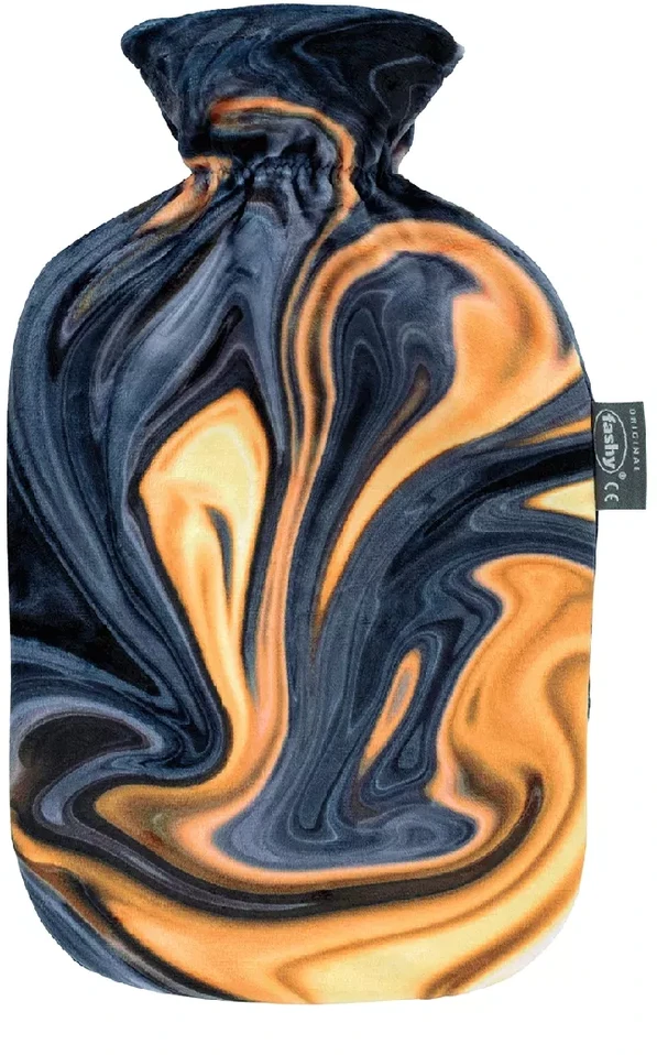 Fashy Hot water bottle 2 L with removable washable plush cover with printed cover Fantasy