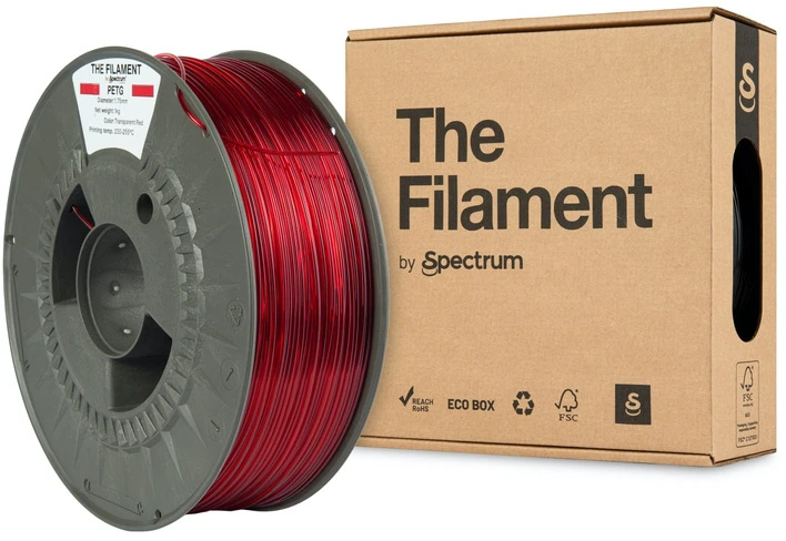 „Spectrum The Filament“ PETG 1000 g, skaidrus verksmas