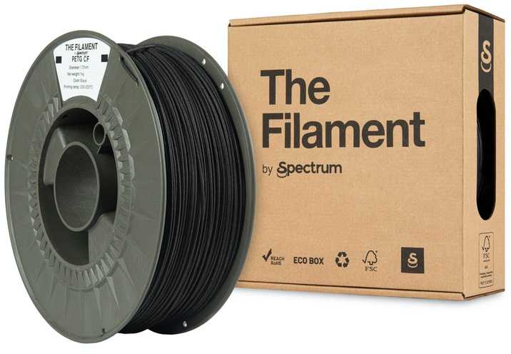 Nezatříděno Spectrum The Filament PETG CF 1000g, juodas