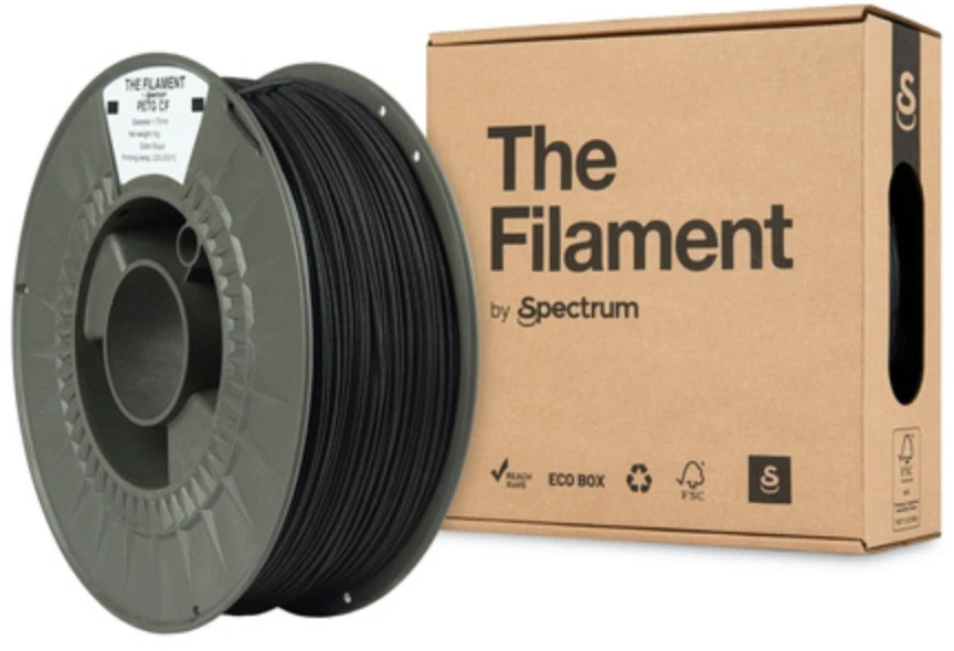 Spectrum The Filament PETG CF 1000g, juodas