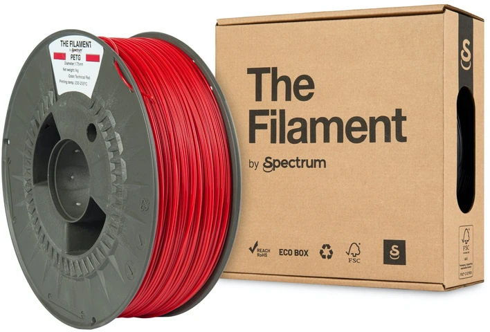 Spectrum The Filament 3D filamentas, PETG, 1,75 mm, 1000 g, TF-24020, techniškai raudonas