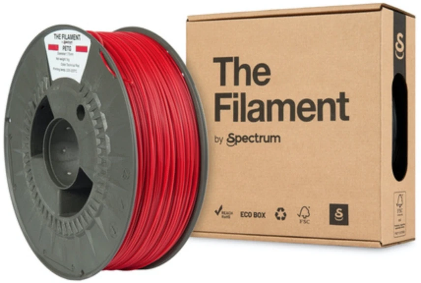 Spectrum The Filament 3D filamentas, PETG, 1,75 mm, 1000 g, TF-24020, techniškai raudonas