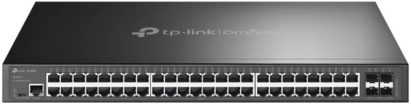 Šakotuvas TP-Link Omada SG3452X tinklo komutatorius Valdomas L2+ Gigabit Ethernet (10/100/1000) 1U Juoda