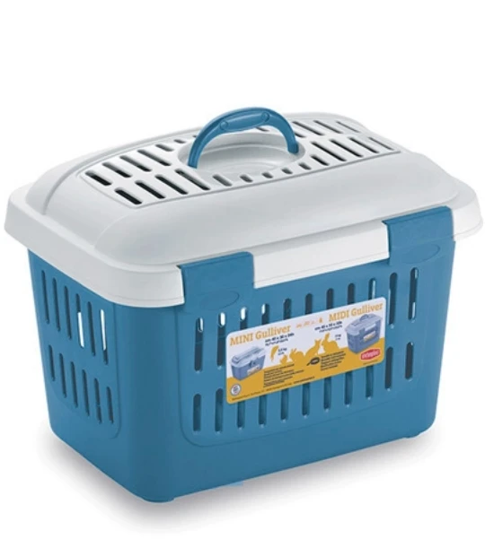 Stefanplast Transport cage Midi Gulliver 45x33x33cm baltas mėlynas