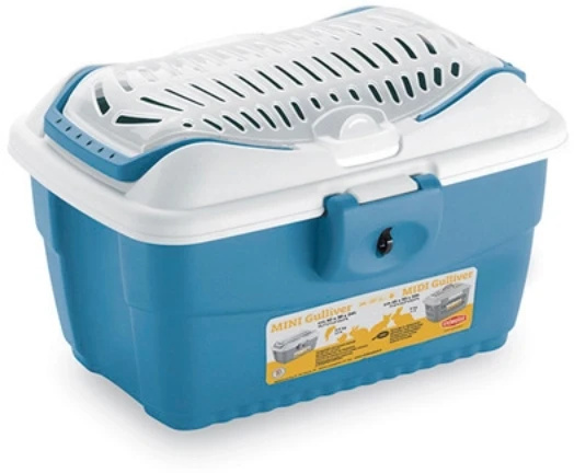 Stefanplast Transport cage Mini Gulliver 40x30x24cm baltas mėlynas