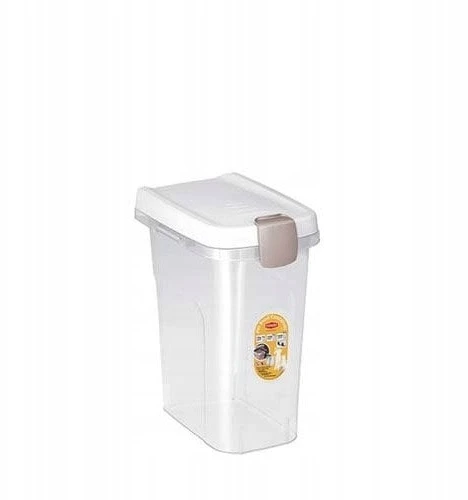 Stefanplast Container for pet food storage 6kg 15L 33x22x41cm transparent/baltas