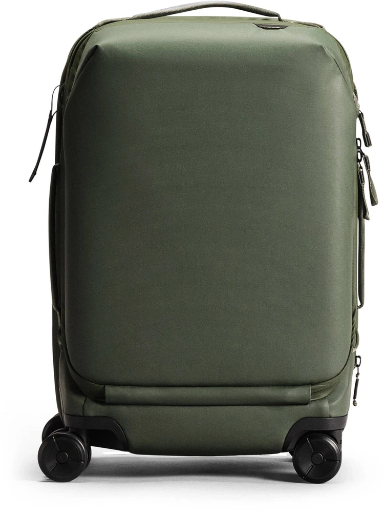 Kelioninis Peak Design Travel Line lagaminas Peak Design Roller Pro Carry-On pilkai žalia