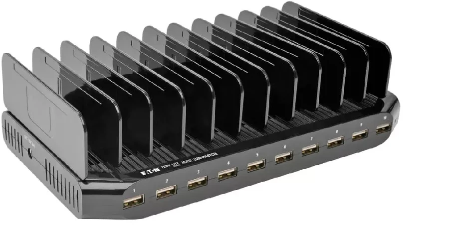 Tripp Lite Eaton | 10 Port USB Charging Station with Adjustable Storage | U280-010-ST-CEE | 96 W