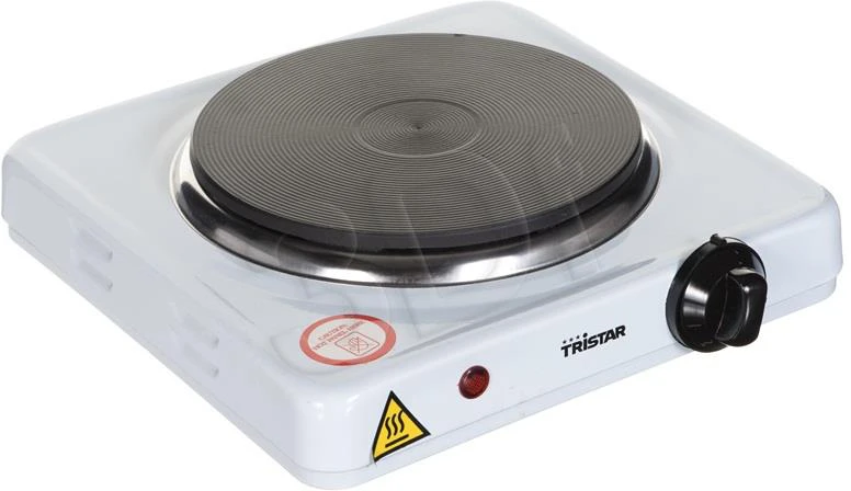 Tristar | Laisvai pastatoma stalo kaitlentė | KP-6185 | Degiklių / virimo zonų skaičius: 1 | Rotacinis | Elektrinis | Juodas, Baltas
