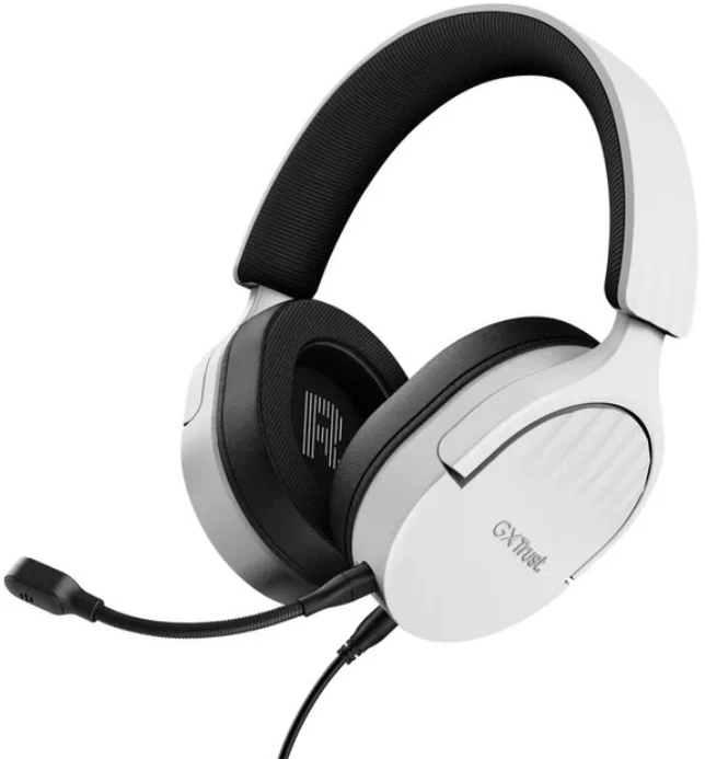 Laidinės žaidimų ausinės TRUST GXT 489 FAYZO, baltos/juodos