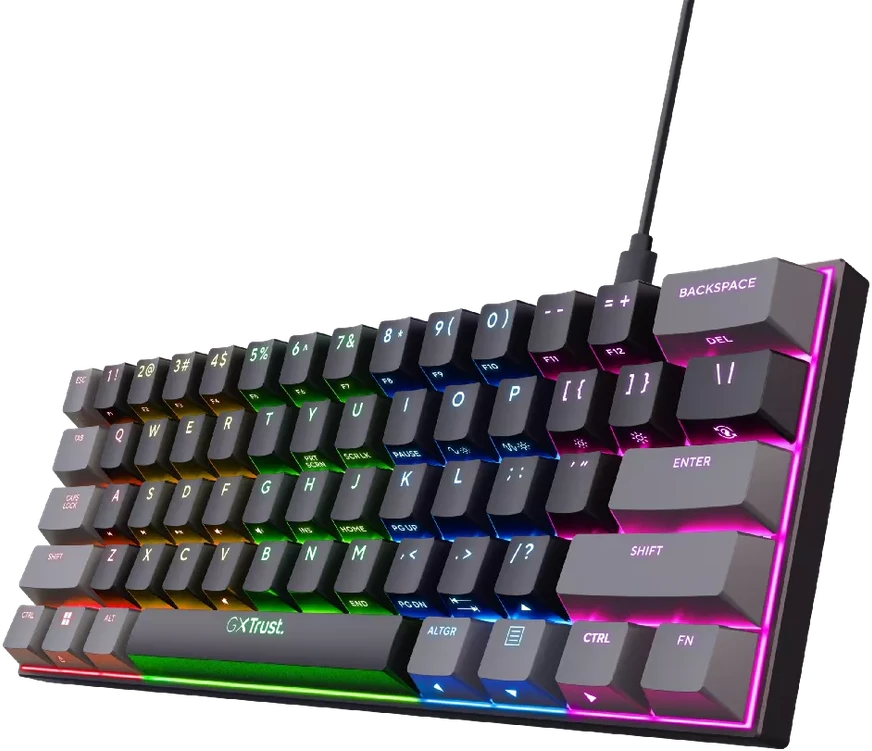 TRUST GXT 867 ACIRA 60% MINI RGB mechaninė klaviatūra