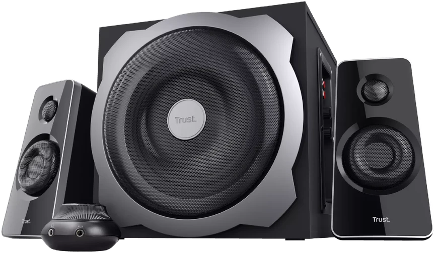 Kompiuterio kolonėlės Kolonėlės Trust Tytan 2.1 Subwoofer Juod