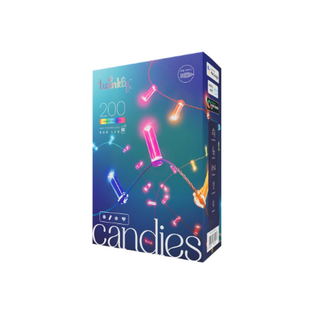 Kalėdinė girlianda Twinkly Candies 200 RGB LED USB- C, žalios spalvos laidas