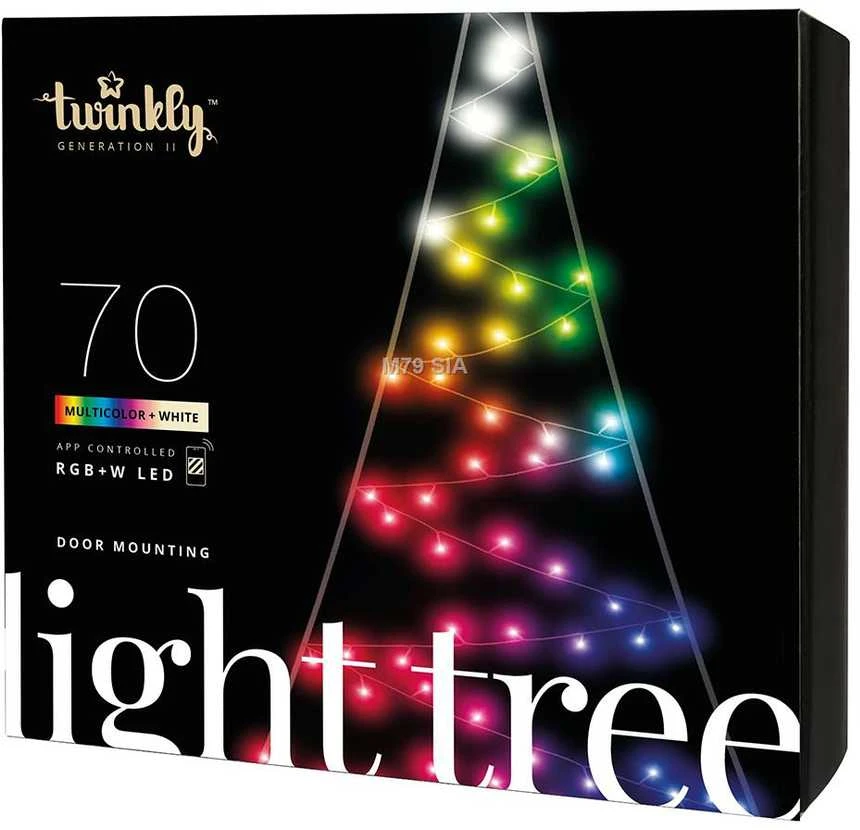 Twinkly|Light Tree 2D Smart LED 70, 2m|RGBW – 16M+ spalvų + Šiltas baltas