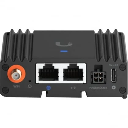 UBIQUITI ULTRAKOMPAKTIŠKAS VALDYMAS LTE MOBILUS MARŠRUTIŠAS, SKIRTAS IOT PROGRAMOSMS SU INTEGRUOTU LTE, LAIDINIU WAN, WIFI, AUTOMATINIU PERKLAIDU IR DC MAITINIMO ĮVESTIES PALAIMI