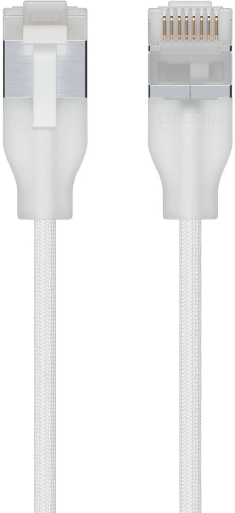 Ubiquiti UniFi UACC-Cable-Patch-EL-C6A-8M-W aukščiausios kokybės komutacinis kabelis Ultra-thin pintas, sukurtas ir optimizuotas 10 GbE tinklams, RJ45