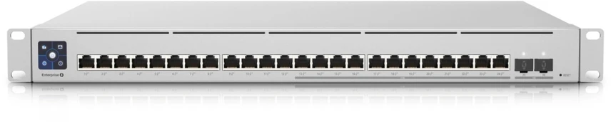 Šakotuvas Ubiquiti | Switch Enterprise 24 PoE | USW-Enterprise-24-PoE | Tvarkoma L3 | Montuojamas ant stovo | Gigabit Ethernet (vario) jungtys kiekis 12x10/100/1000 Mbps + 12x100/1000/2500 Mbps | SFP jungtys kiekis 0 | SFP+ jungtys kiekis 2 | PoE+ jungtys kiekis 24 | Maitinimo tipas AC/DC, Vidinis, 550W