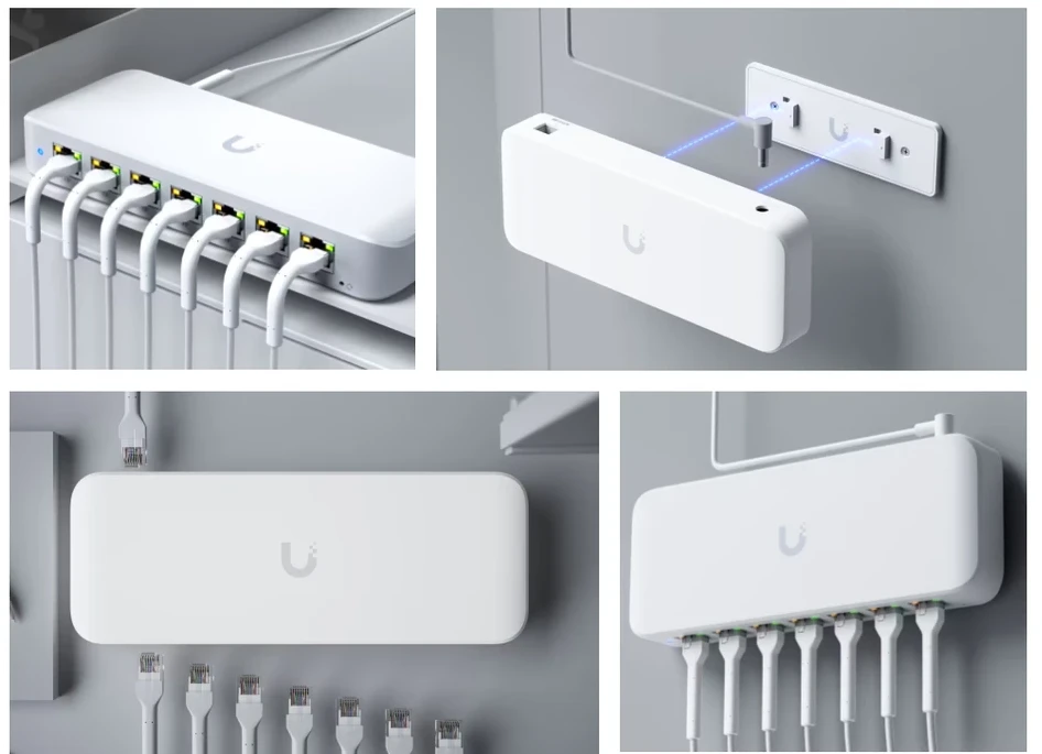 Šakotuvas UBIQUITI UniFi Switch Ultra 210 W / 8 privatumas / 2 jungikliai / 1 PoE++ lizdas / 7 PoE / PoE+ jungiklis / USW-Ultra-210 W
