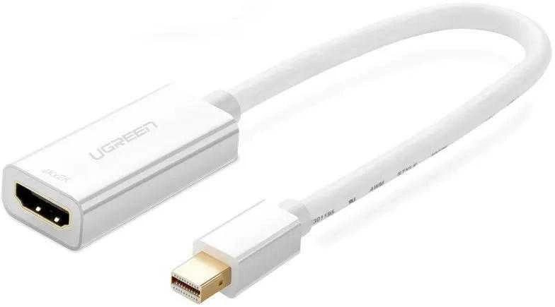 Ugreen MD112 10460 mini DisplayPort (vyriškas) / HDMI (moteriškas) FHD 1080p adapteris - baltas