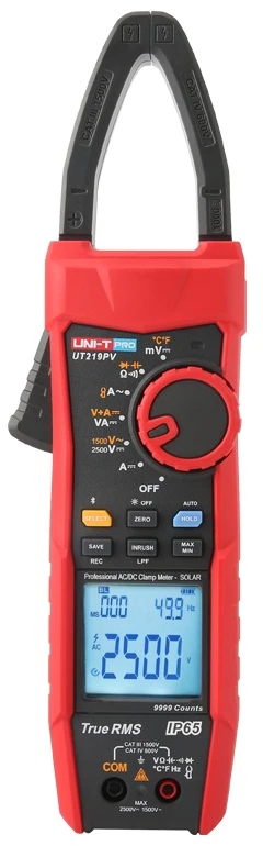 Uni-t Profesionalios matavimo replės SOLAR,1000A, 1.5kVAC, 2.5kVDC, V+A, IP65, CAT III 1.5kV, Bluetooth, UNIT