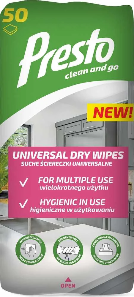 Osram PRESTO universalios sausos servetėlės, 50 vnt.