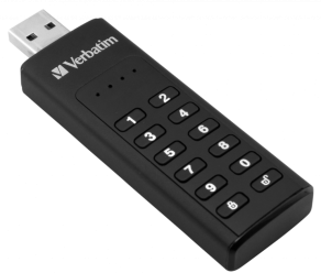 Išorinis diskas Verbatim klaviatūra Saugus USB 3.2 Gen 1 64 GB kiekvienas 49428