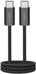 PURO PUCCCFABK415MTBLK, 1.5 m, USB C, USB C, USB 2.0, 0.48 Gbit/s, Juodas