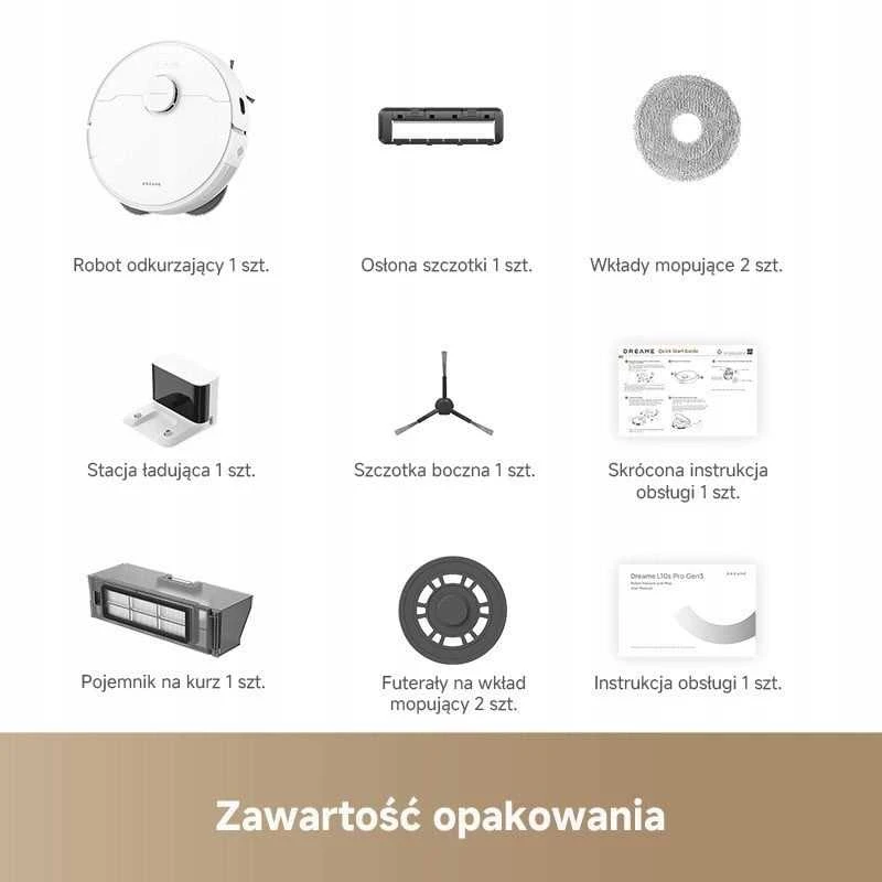 Dulkių siurblys - robotas Dreame L10s Pro Gen 3, Baltas