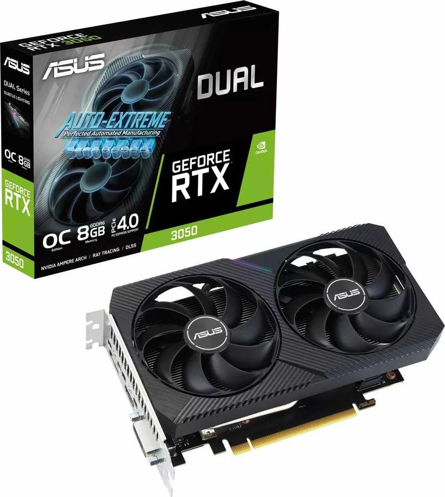 Vaizdo plokštė Asus Dual GeForce RTX 3050 V2 OC Edition 8GB GDDR6
