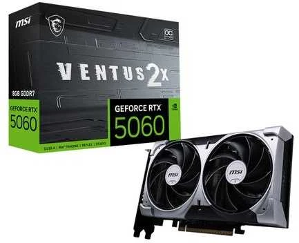Vaizdo plokštė MSI GeForce RTX 5060 8G VENTUS 2X OC NVIDIA 8 GB GDDR7