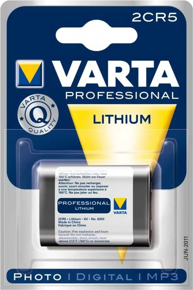 Varta Lithium 6V 2CR5 1400mAh baterija 6203, 1 vnt.