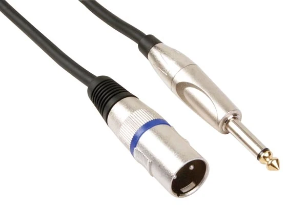 Velleman Profesjonalny kabelis XLR 3pin wtyk - 6.3mm wtyk mono 1.5m (PAC116-1)