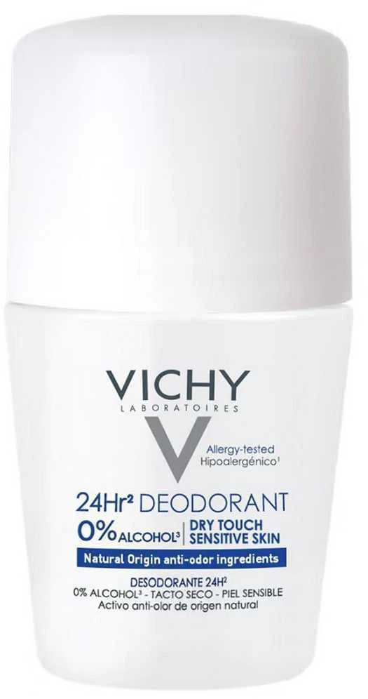 Rutulinis dezodorantas jautriai odai Vichy 24H Dry Touch Deodorant Sensitive Skin, 50ml