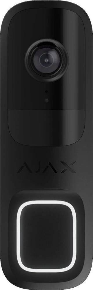 Ajax DoorBell išmanusis durų skambutis su PIR sensoriumi ir AI, juodas