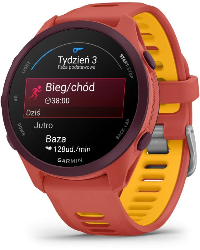 Išmanusis laikrodis Garmin Forerunner 170 Music, Raudona Rožinė with Raudona Rožinė/Mango Band