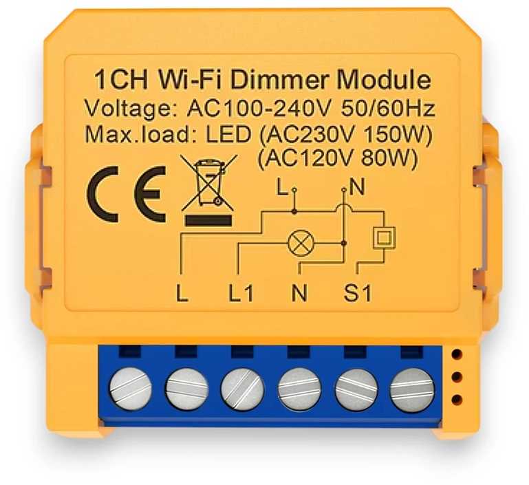 Schneider Electric Avatto Išmanusis Wi-Fi jungiklis su dimeriu TRIAC, veikia su įprastu jungikliu, 230V 150W, TUYA / Smart Life
