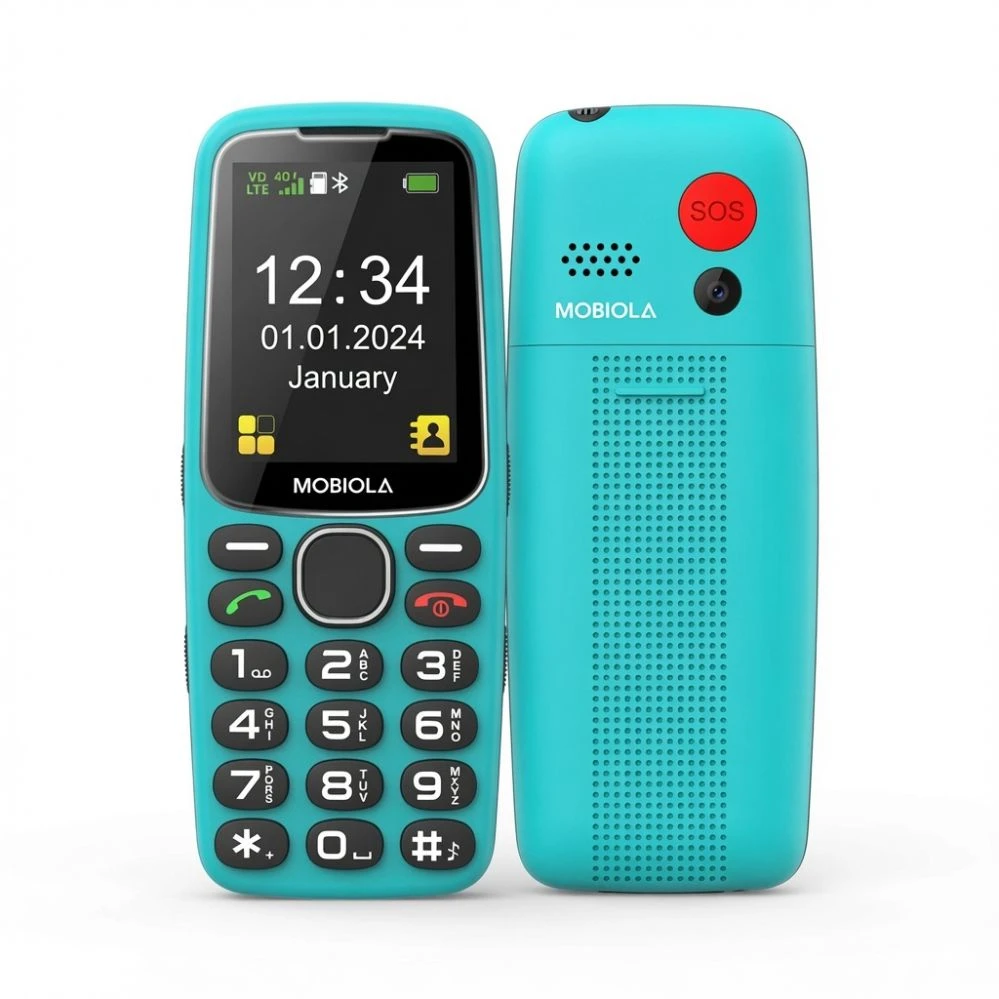 „Vega“ mobilusis telefonas GSM TELEFONAS MOBIOLA MB4120 4G TELEFONAS SENJORAMS, TURKO SPALVOS