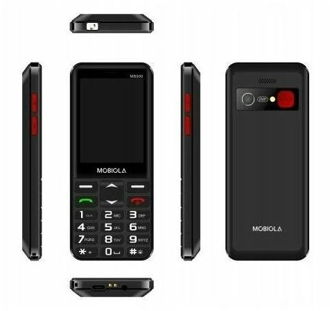 Mobilusis telefonas Mobiola telefon dla seniora MB900 4G juoda 48MB/128MB