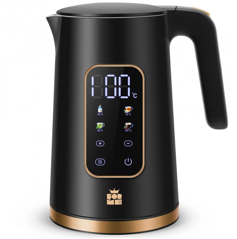ForMe FOR ME elektrinis virdulys su temperatūros reguliavimu, 1,7 l, nerūdijantis plienas, 2200 W, FKG-6017