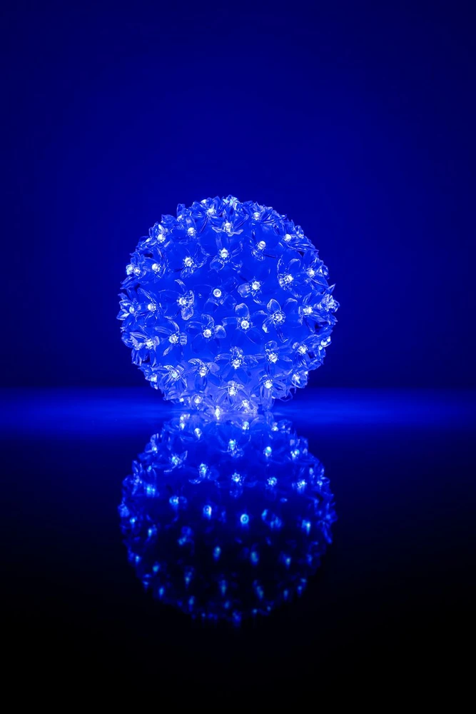 iLike Virtene do wnętrz N/A Kula su kwiatami RS-209 100LED D-14cm Mėlyna 15094