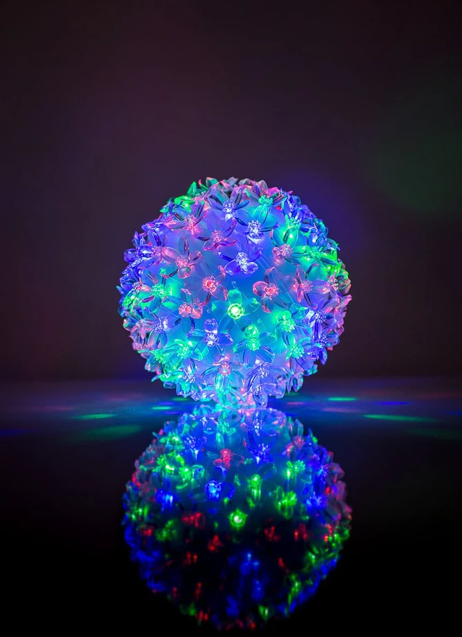 iLike Virtene do wnętrz N/A Kula su kwiatami RS-209 100LED D-14cm Multi Color 15092