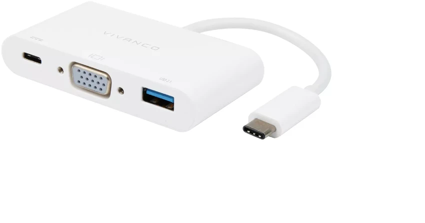 Vivanco adapteris USB-C – VGA 3in1 (45386)