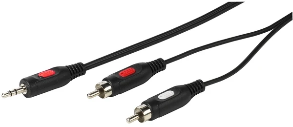 Vivanco kabelis 3,5 mm – 2xRCA 2,5 m (46031)
