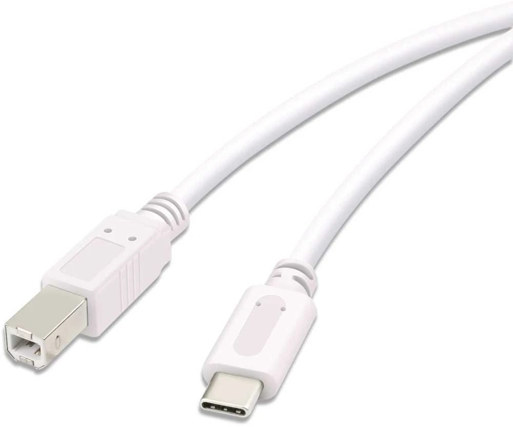 Vivanco USB-C į USB-B laidas, baltas