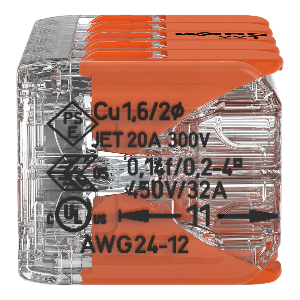 WAGO 221-420 Universali jungtis laidams, 10x4mm2, 1vnt.
